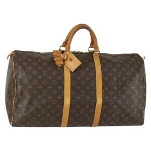 LOUIS VUITTON Monogram Keepall 55 Boston Bag M41424 LV Auth 159392